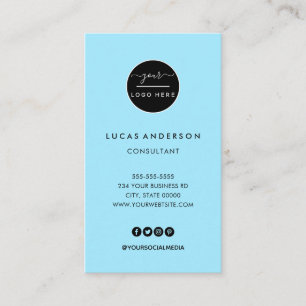 Cartão De Visita Logotipo vertical personalizado moderno barramento