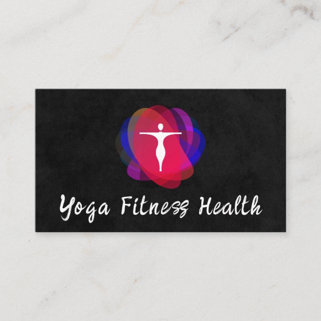 Cartão De Visita Logotipo Yoga | Moderno (Frente)