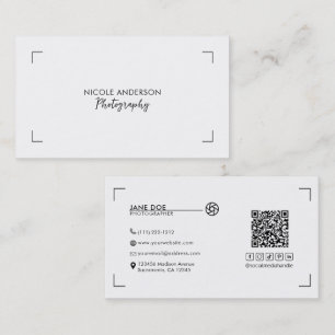Cartão De Visita Logotipos de Fotografia Modernos Minimalistas Limp
