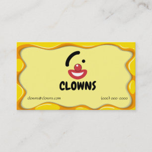 Cartão De Visita Logotipos do palhaço de circo