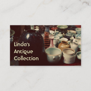 Cartão De Visita Loja de Antiquário Loja de Xícaras de Chá Vintage