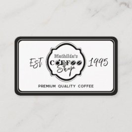 Cartão De Visita Loja de Café Profissional Logotipo Personalizado b