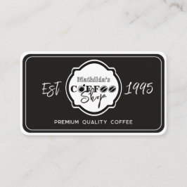 Cartão De Visita Loja de Café Profissional Logotipo Personalizado P