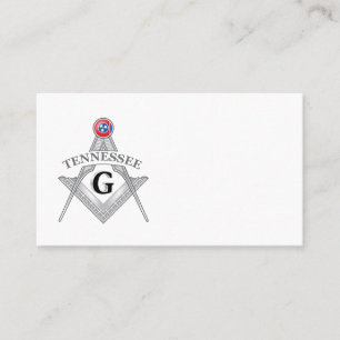 Cartão De Visita Loja de Freemasonry do Estado do Tennessee