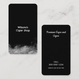 Cartão De Visita Loja de Fumaça Vape Preto