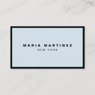 Cartão De Visita Loja de Luxo Minimalista Preto/Azul