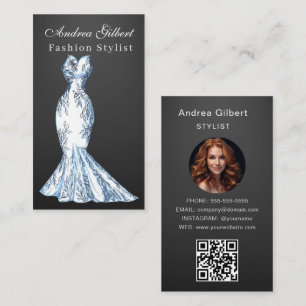 Cartão De Visita Loja de Moda Feminina de Luxo Classy, Código qr de