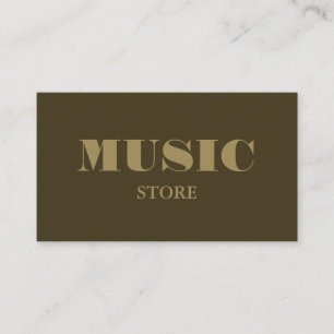 Cartão De Visita Loja de Música Elegante