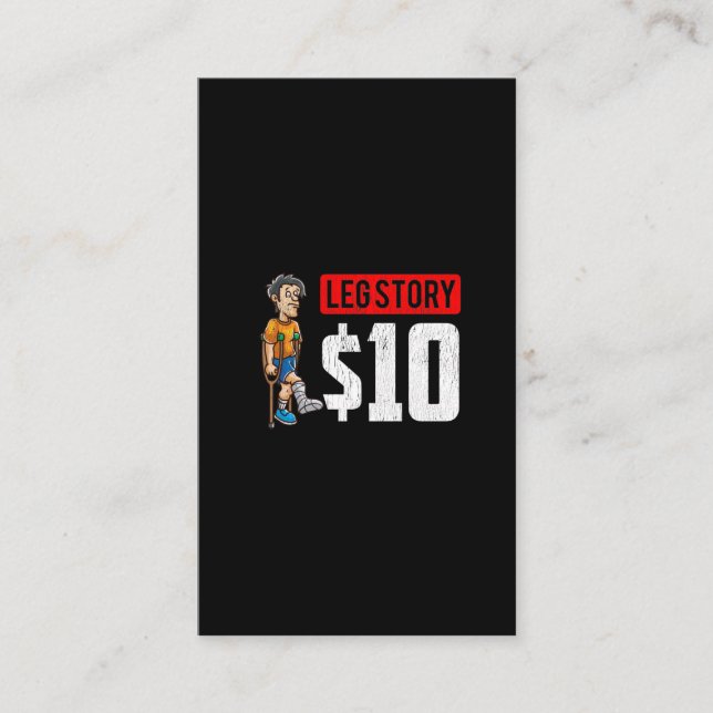 Cartão De Visita Loja de Pernas Quebradas Osso Obtém Bem A Cirurgia (Frente)