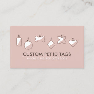 Cartão De Visita Loja de Pet Boutique id Tag Dogs Cats suprimentos