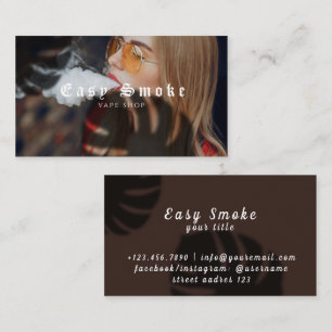 Cartão de Visita Loja de Vape Fumaça Menina