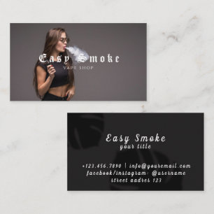 Cartão de Visita Loja de Vape Fumaça Menina