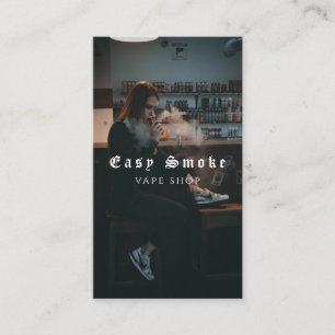 Cartão de Visita Loja de Vape Fumaça Preta
