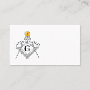 Cartão De Visita Loja Freemasonry do Estado do Novo México