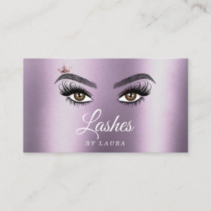 Cartão De Visita Longa e Bonita Lashes Olhos e Mão Desenhada