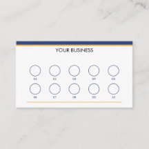 Loop Ten Navy Gold 10 Carimbo Fidelidade do Client