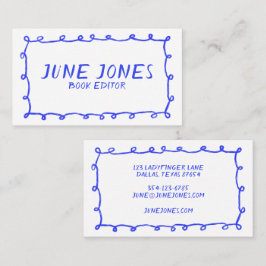 Cartão De Visita Loops (alças) feitos à mão