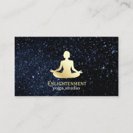 Cartão De Visita Lotus de cheio (ouro) / Céu Noturno