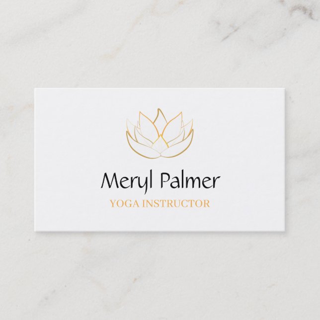 Cartão De Visita Lotus Dourado (Frente)