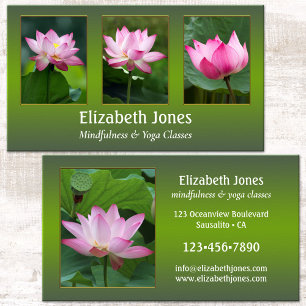 Cartão De Visita Lotus Mindfulness Yoga Suas Fotos