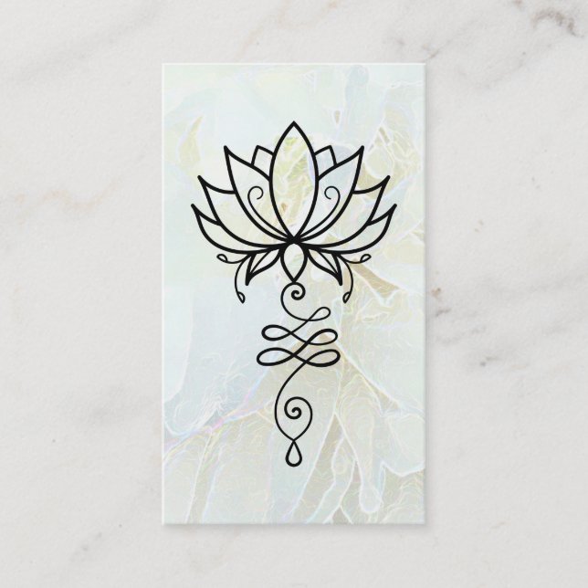 Cartão De Visita *~* Lotus Ombre Reiki Nirvana Geometria Sagrada (Frente)