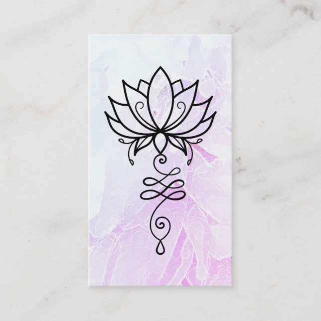 Cartão De Visita *~* Lotus. Ombre Yoga Sacred Geometry Nirvana  (Frente)