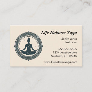 Cartão De Visita Lotus Position na Professora Mandala Yoga