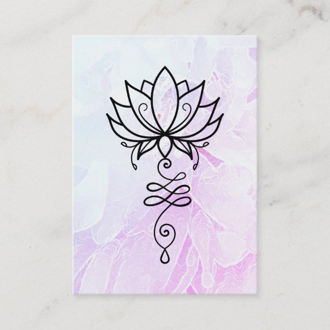 Cartão De Visita *~* Lotus Yoga. Nirvana Sacred Geometry Peony (Frente)