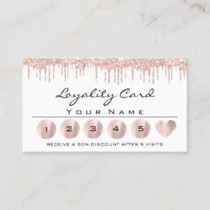 Cartão De Visita Loyaliy 6 Estheticista Rosa do Coração Branco