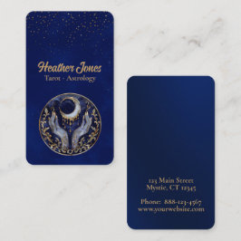 Cartão De Visita Lua celestial com mãos