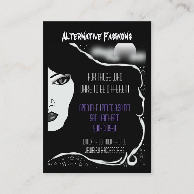 Cartão De Visita lua do deathhead (Frente)