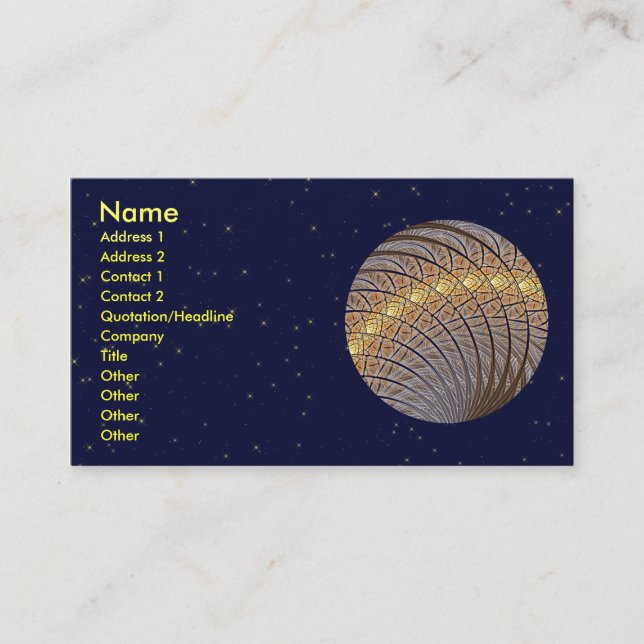 Cartão De Visita Lua quieta do lobo (Frente)