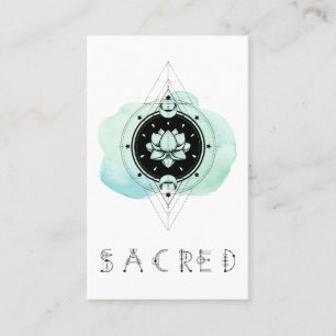 Cartão De Visita *~* Lua Stars Lotus Sagrado Símbolo para Nirvana
