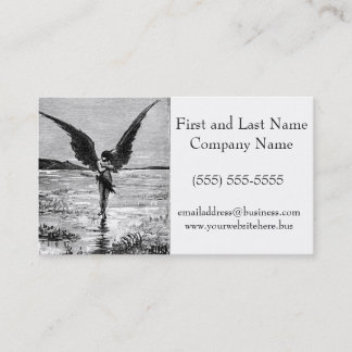 Cartão De Visita Lúcifer como Satã, Diabo ou Angel? Vintage Ink Art