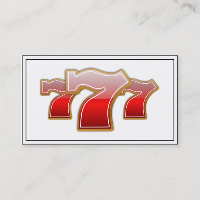 Cartão De Visita Lucky Sevens - Loja de Máquina (Frente)