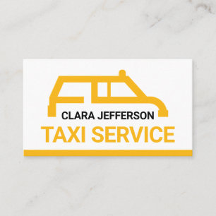Cartão De Visita Lugar de Táxi Amarelo Simples Coloque Seu Nome