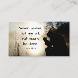 Cartão De Visita Luke 22:42 Não é minha vontade, mas o seu é feito,