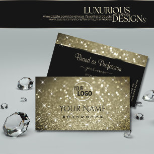 Cartão De Visita Luminosas e logotipo luxuosos com brilho de platin