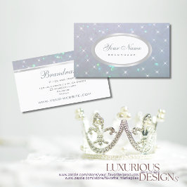 Cartão De Visita Luminosas Luminosas Estrelas Espontadas de Pérola 