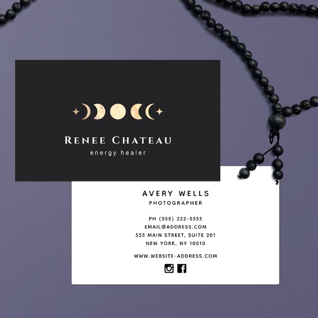 Cartão De Visita Lunar Moon Fala O Calor De Energia (Criador carregado)