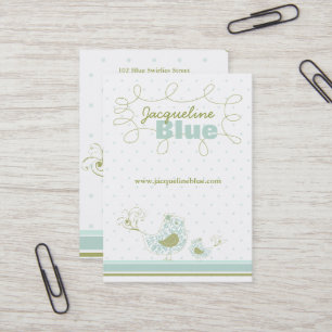 Cartão de visita lunático azul do costume dos