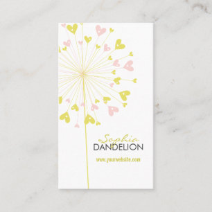 Cartão de visita lunático dos corações cor-de-