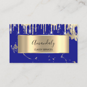 Cartão De Visita Lúpulo Dourado Real Marble, de luxo profissional