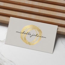 Luxe Falso Dourado Pintado Círculo Logotipo de Des