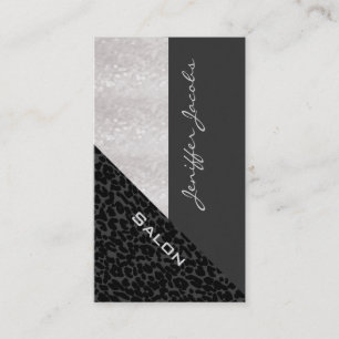 Cartão De Visita Lúxias chicas elegantes, glíbulas leopardo conte