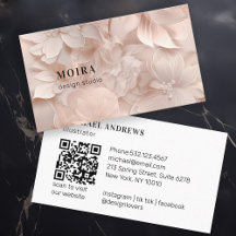 Luxo, Blush-Beige, Flor, Salão, Código QR