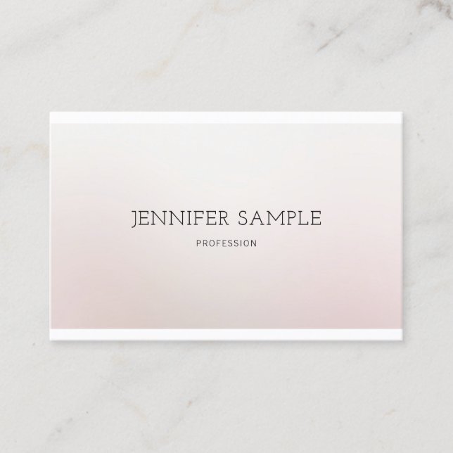 Cartão De Visita Luxo de Harmonia de Design profissional (Frente)