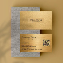 Cartão de Visita Luxo Dourado com Brilho