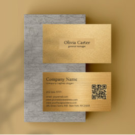 Cartão de Visita Luxo Dourado com Brilho