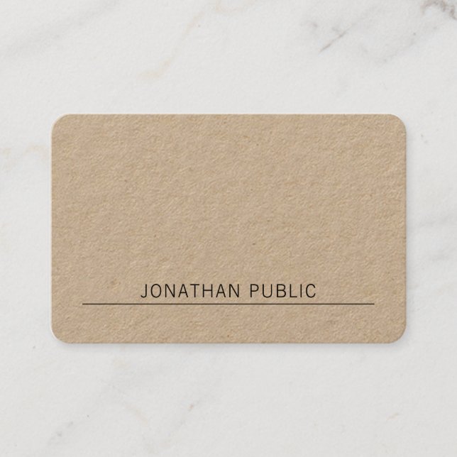 Cartão De Visita Luxo elegante moderno profissional moderno (Frente)